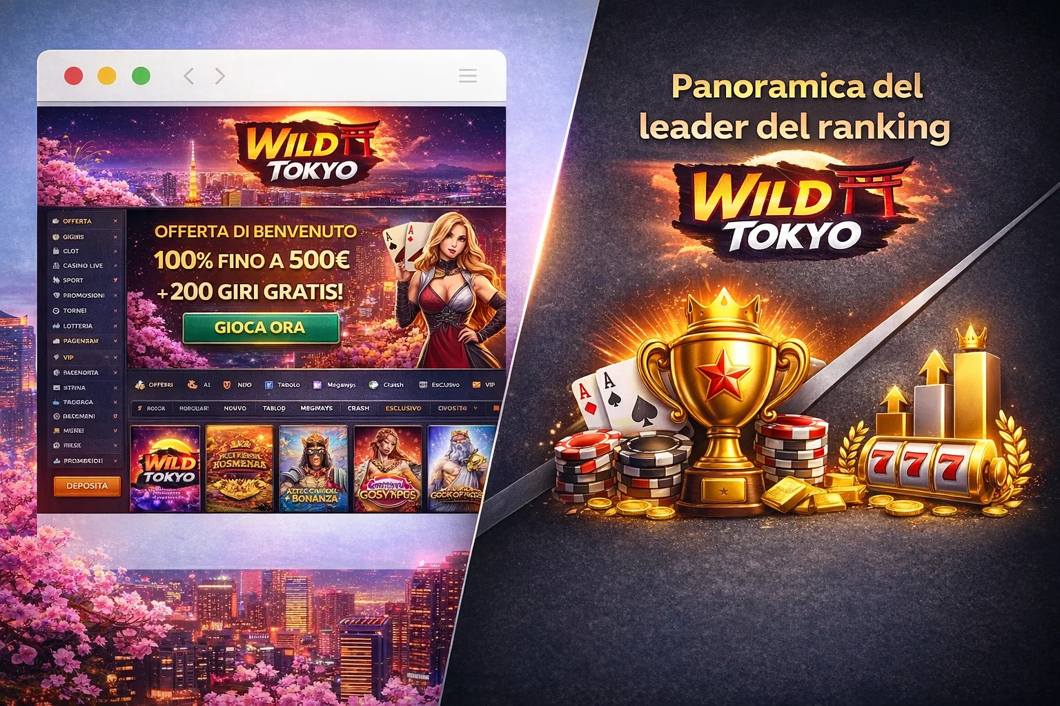 Panoramica del leader del ranking Wild Tokyo
