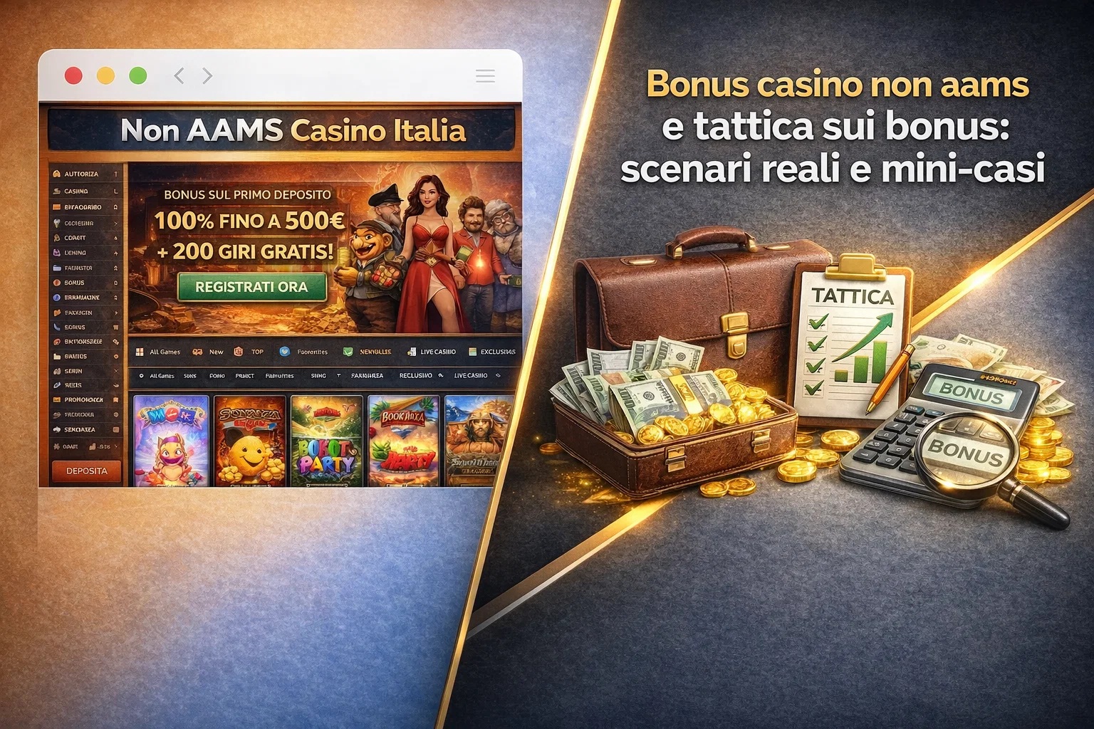 Bonus casino non AAMS e tattica sui bonus