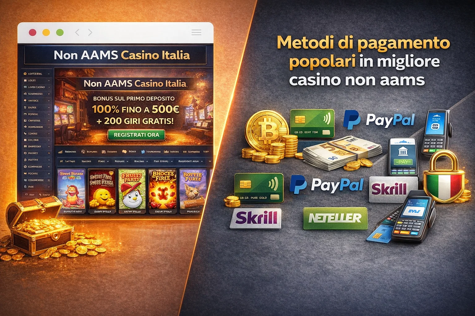 Metodi di pagamento popolari in migliore casino non AAMS
